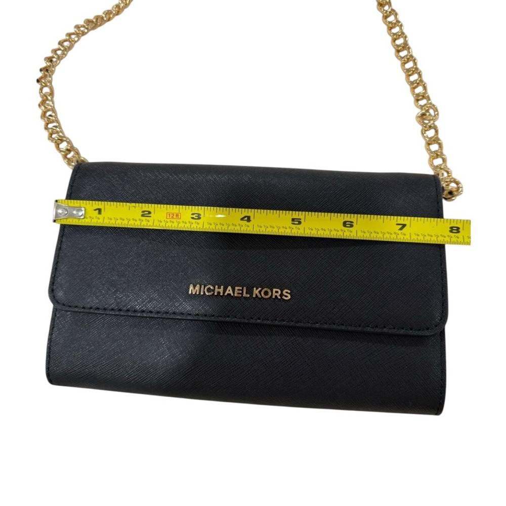 Michael Kors Black Crossbody with Gold Chain - Picture 12 of 13